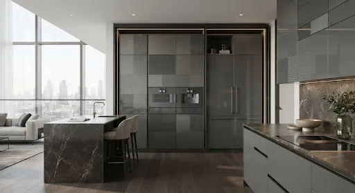 Poly Gloss Premium in a finished kitchen, illustrative image