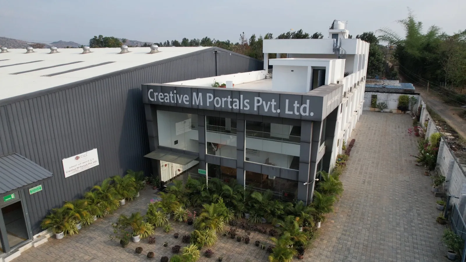 Entrance of the Creative M Portals Pvt. Ltd. office building