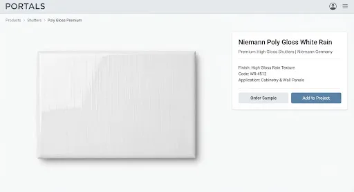 Poly Gloss Premium White Rain finish, illustrative image